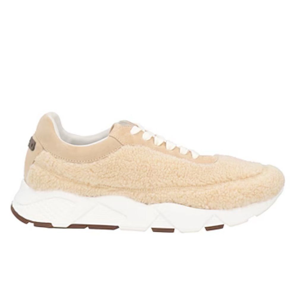 🧸PESERICO Leather and Shearling Sneakers